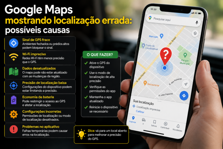 Google Maps mostrando localização errada: possíveis causas