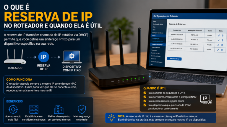O que é reserva de IP no roteador e quando ela é útil