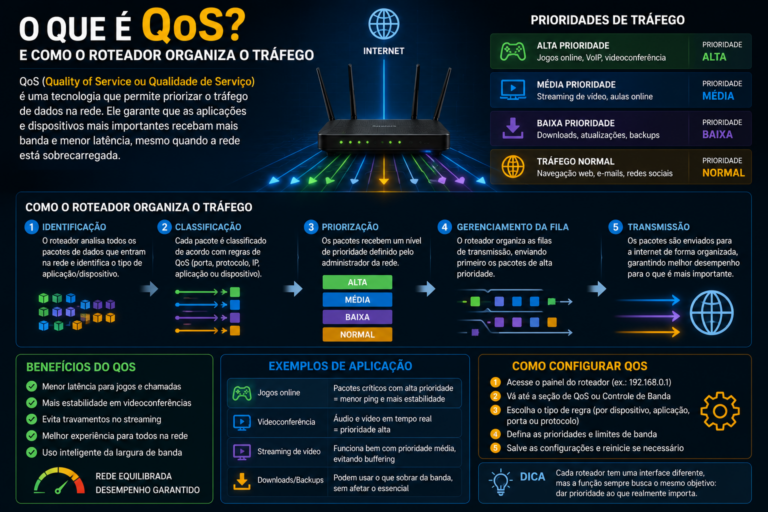 O que é QoS e como o roteador organiza o tráfego