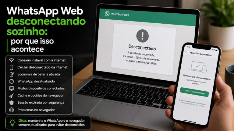 WhatsApp Web desconectando sozinho: por que isso acontece