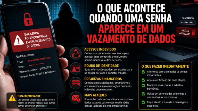 O que acontece quando uma senha aparece em um vazamento de dados