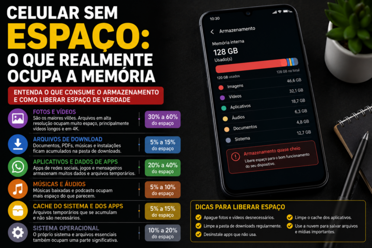 Celular sem espaço: o que realmente ocupa a memória