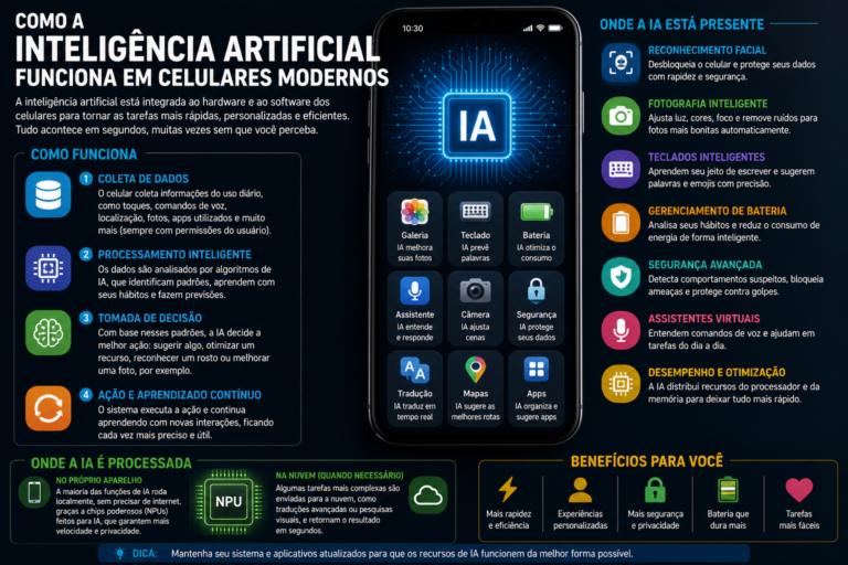Como a inteligência artificial funciona em celulares modernos