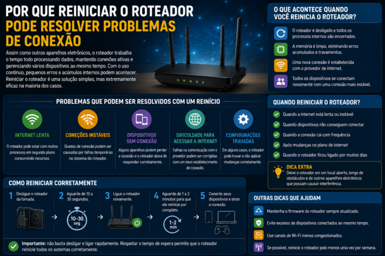 Por que reiniciar o roteador pode resolver problemas de conexão