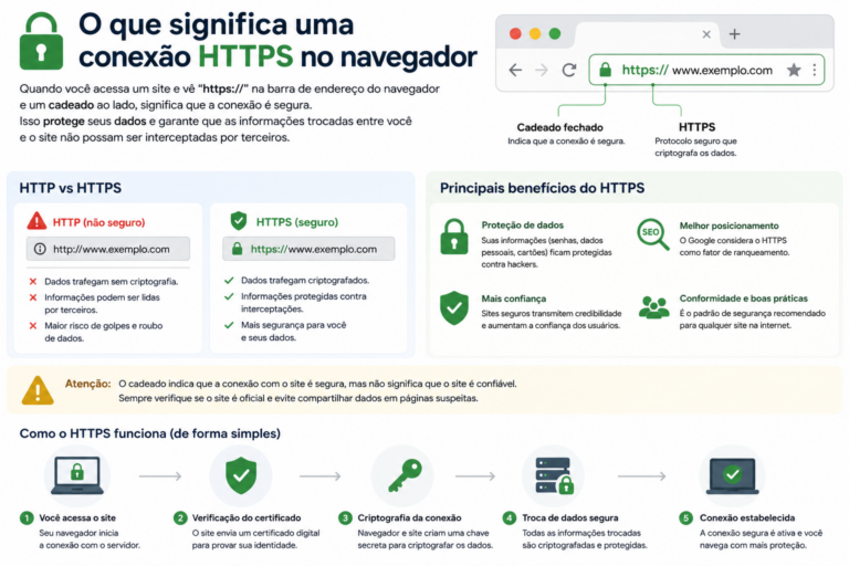 O que significa uma conexão HTTPS no navegador