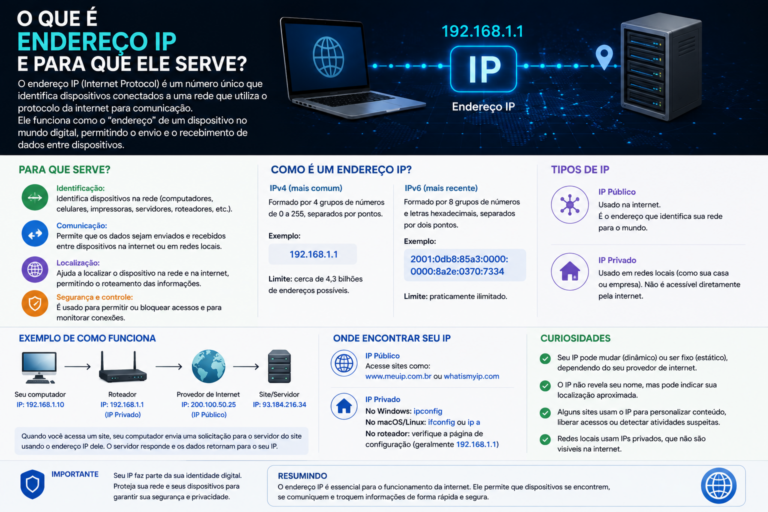 O que é endereço IP e para que ele serve