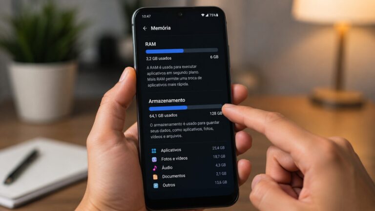 Diferença entre memória RAM e armazenamento no celular