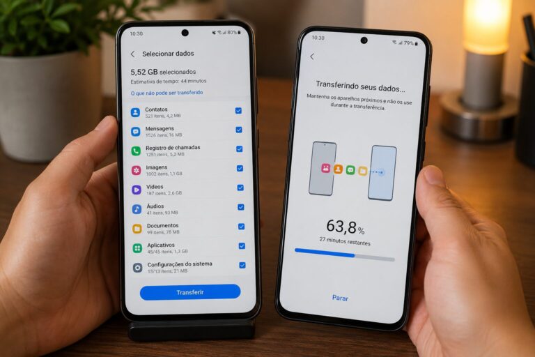 Como transferir arquivos de um celular antigo para um novo