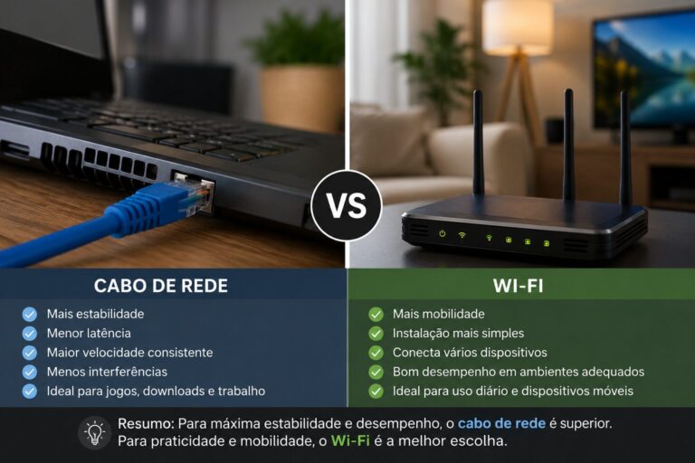 Cabo de rede ou Wi-Fi: qual oferece melhor conexão?