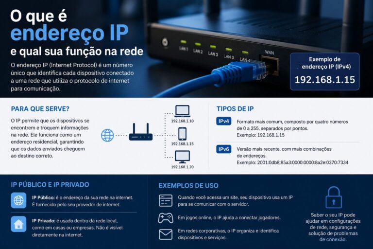 O que é endereço IP e qual sua função na rede