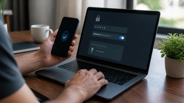Usuário configurando autenticação multifator no e-mail de recuperação